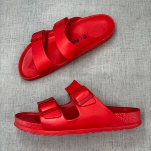 Birkenstock Arizona Sandals EVA Red Slip On Slides Unisex EU Size 40 NARROW